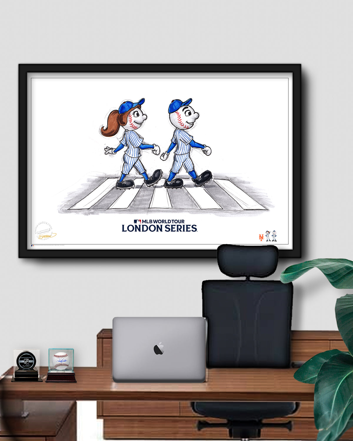 2024 MLB New York Mets London Series Sketch Limited Edition Art Prints