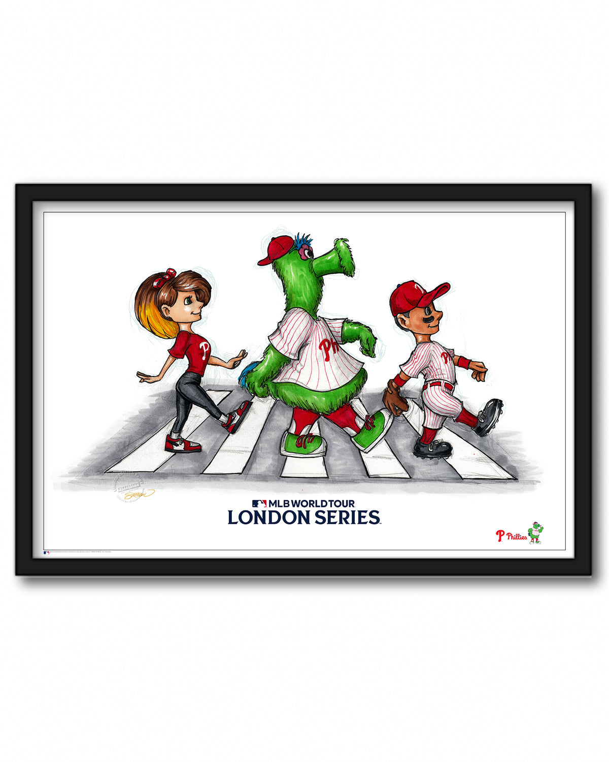 2024 MLB Philadelphia Phillies London Series Sketch Limited Edition Art Prints