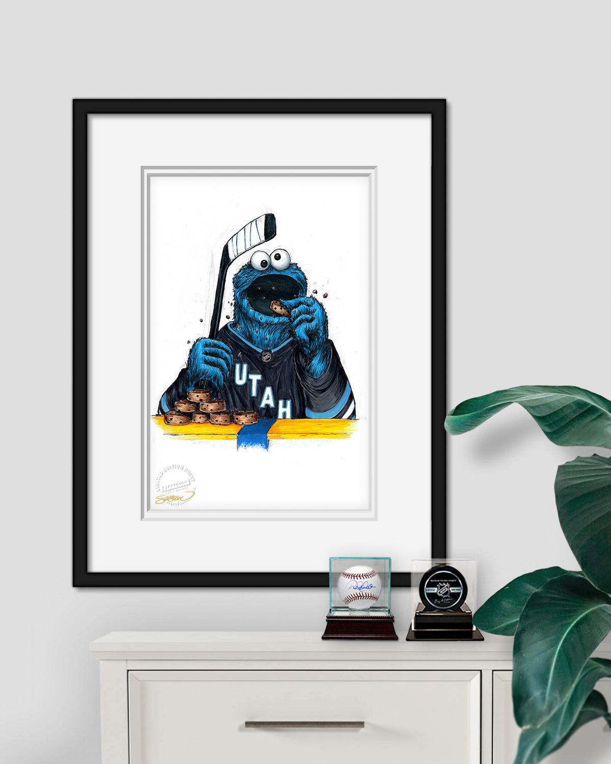 Cookie Monster x NHL Utah Hockey Club Limited Edition Fine Art Print (Copy)