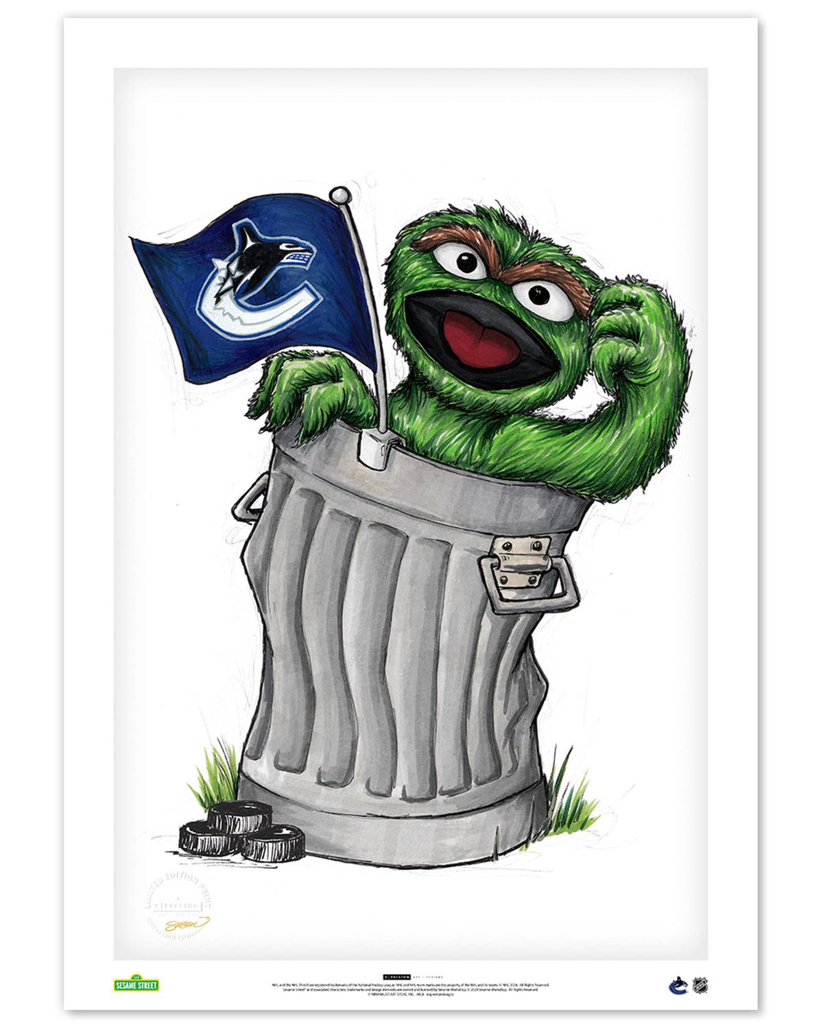 Oscar Rep Your Colours x NHL Canucks Limited Edition Fine Art Print