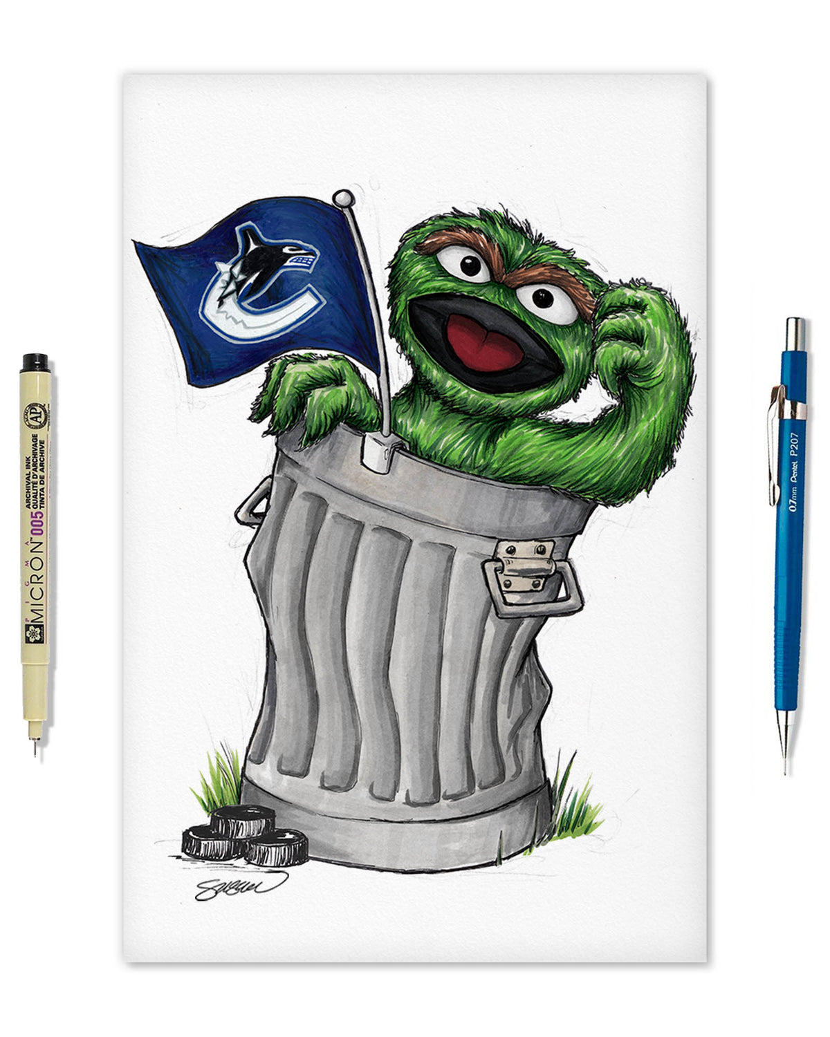 Oscar Rep Your Colours x NHL Canucks Limited Edition Fine Art Print