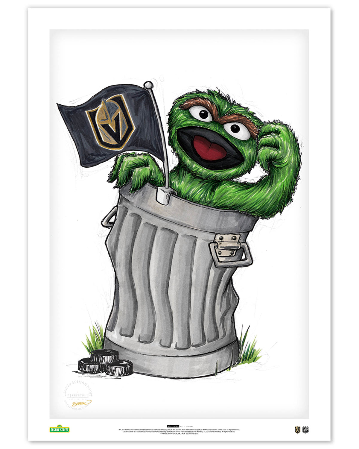 Oscar Rep Your Colours x NHL Golden Knights Limited Edition Fine Art Print