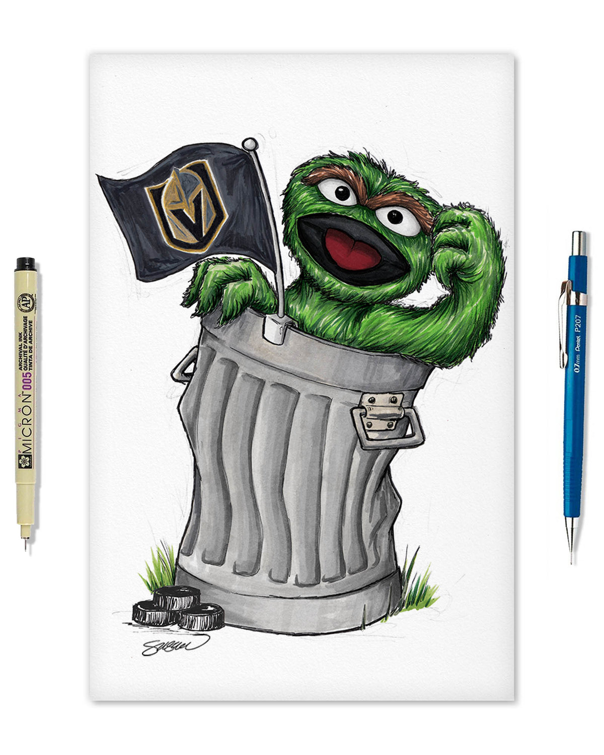 Oscar Rep Your Colours x NHL Golden Knights Limited Edition Fine Art Print