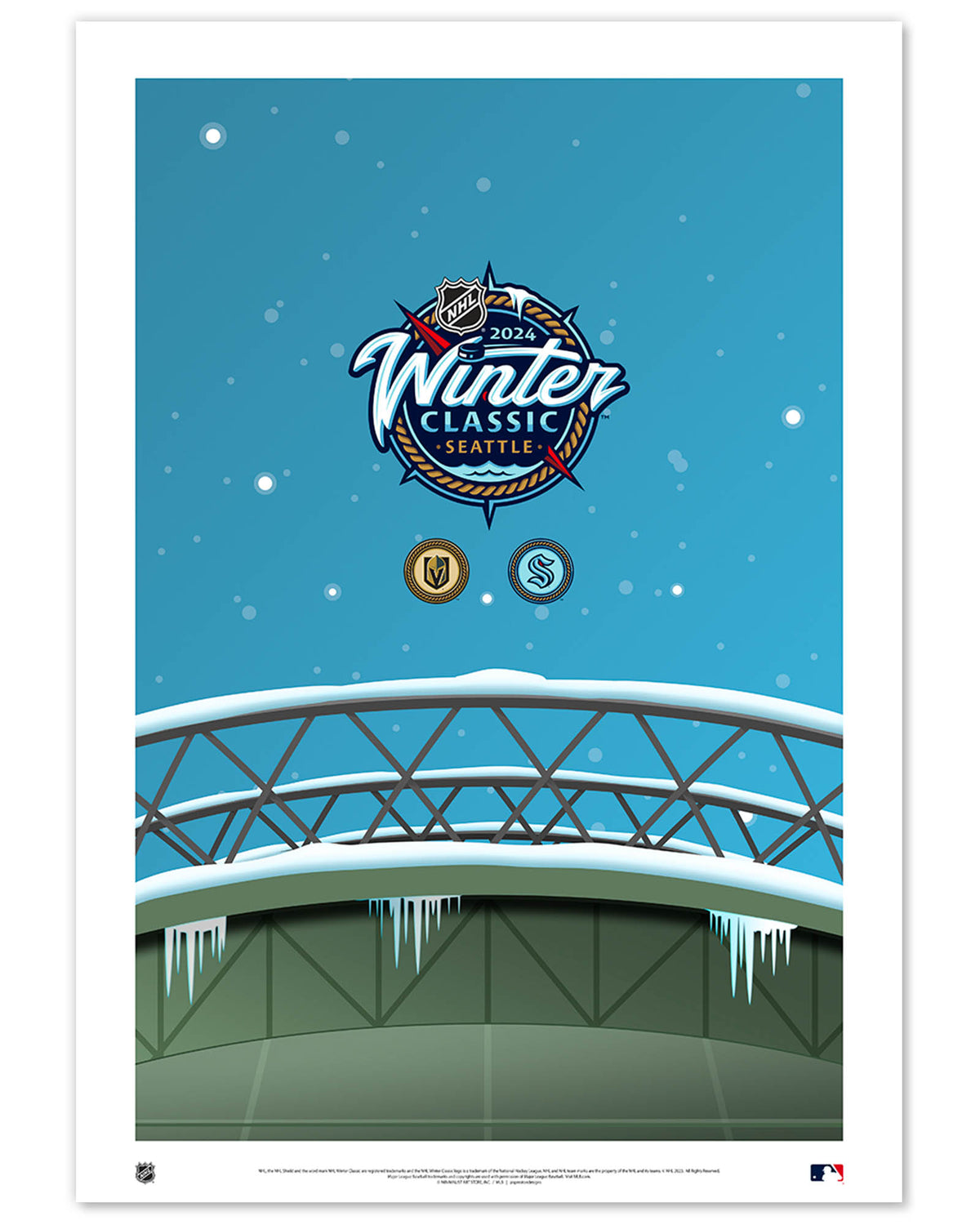 2024 NHL Winter Classic Minimalist T-Mobile Park Limited Edition Art Prints