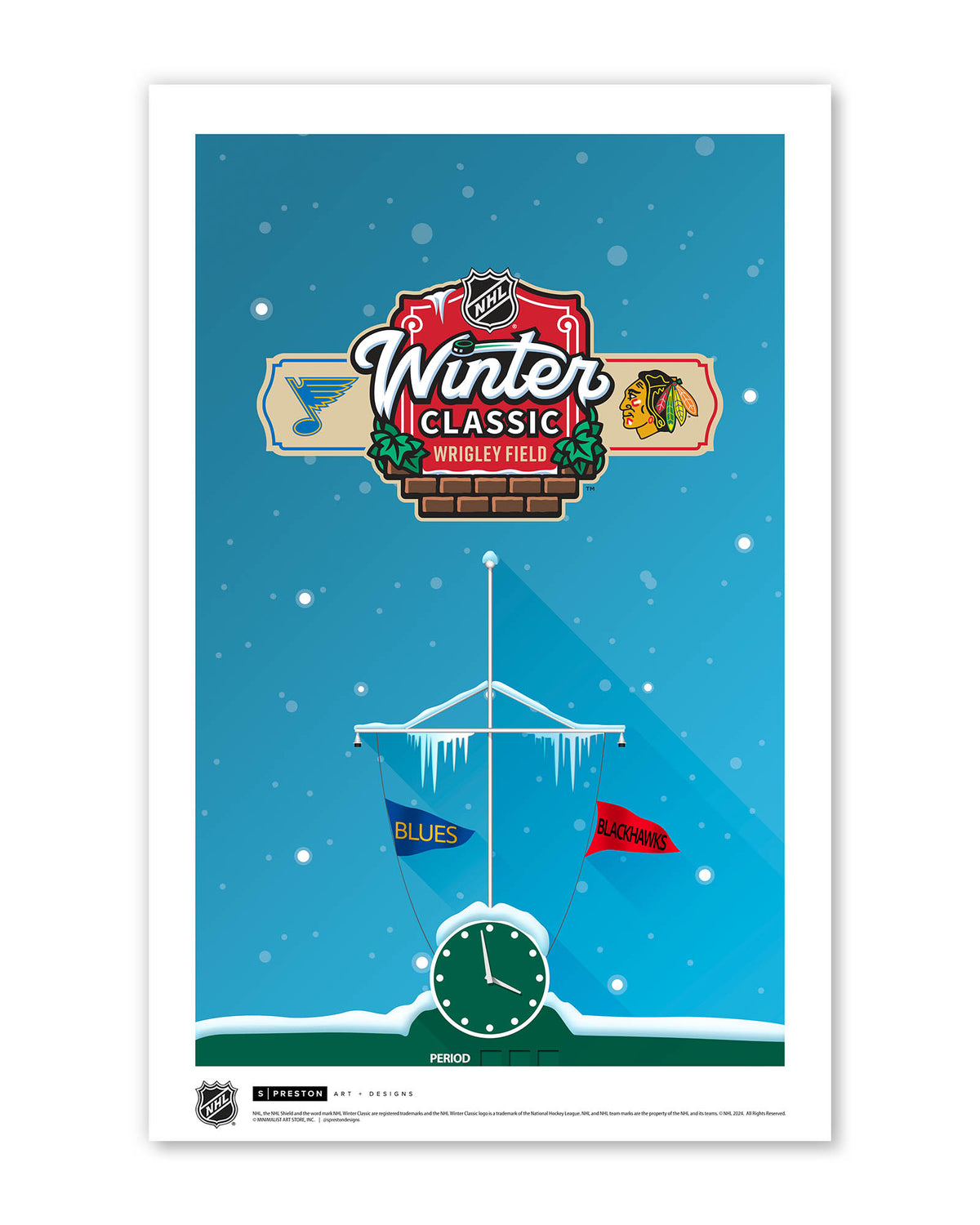 2025 NHL Winter Classic Minimalist Stadium Limited Edition Art Prints