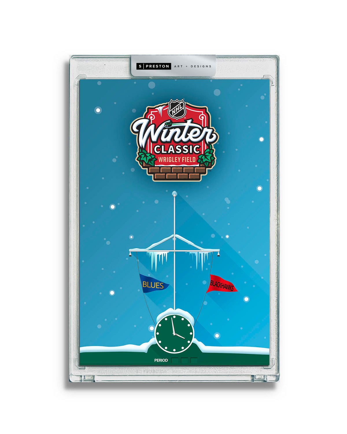 2025 NHL Winter Classic Minimalist Limited Edition Art Slab