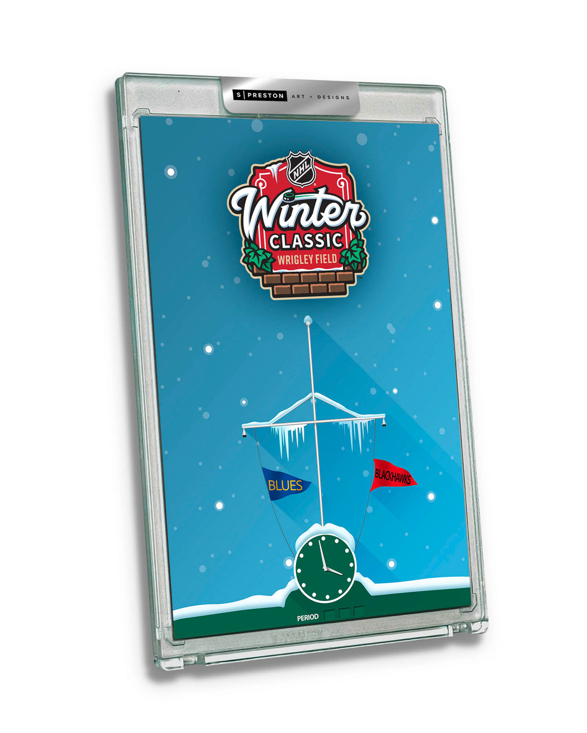 2025 NHL Winter Classic Minimalist Limited Edition Art Slab