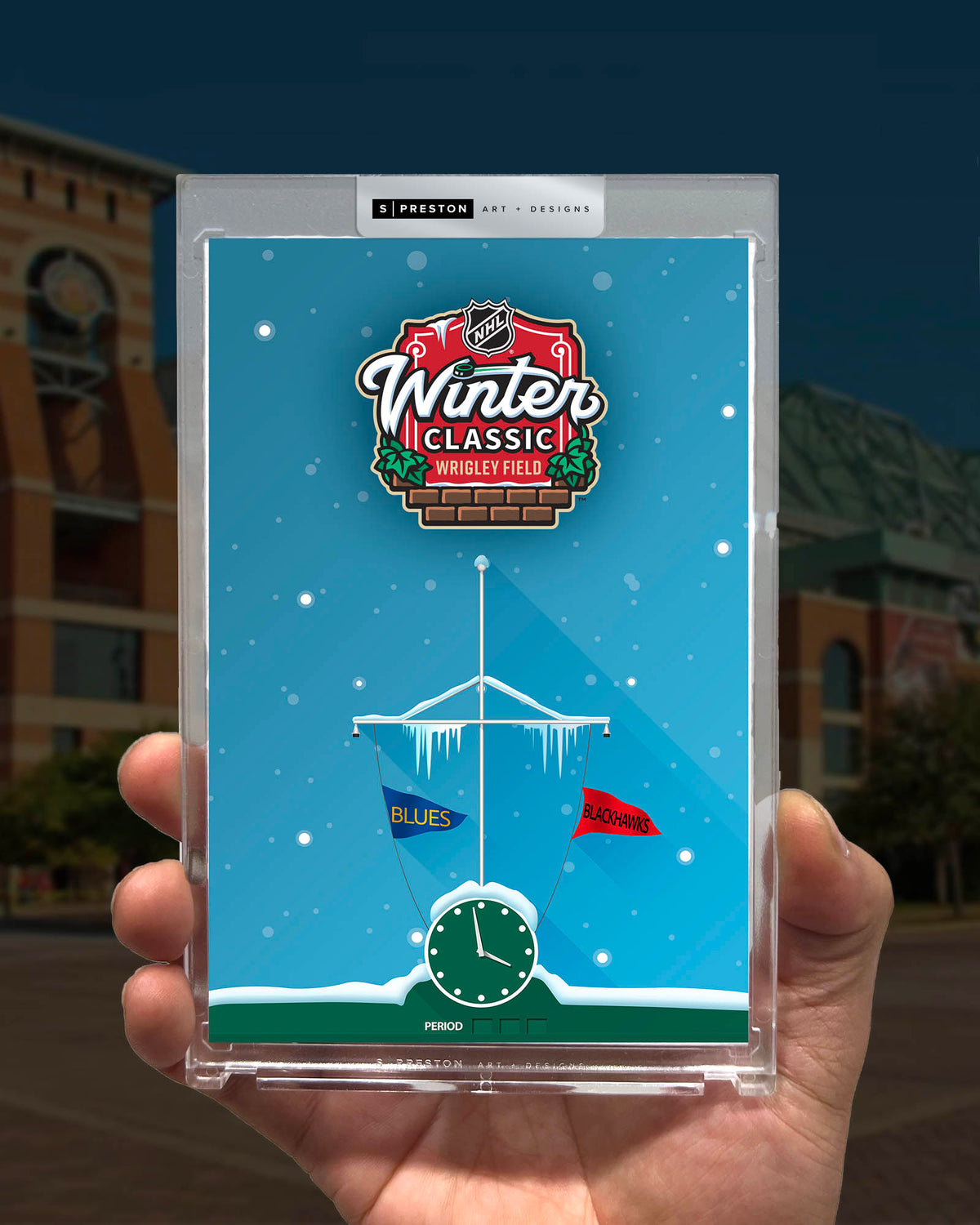 2025 NHL Winter Classic Minimalist Limited Edition Art Slab