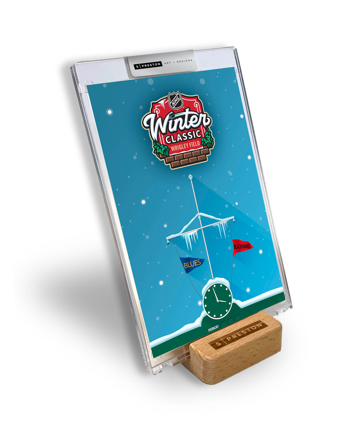 2025 NHL Winter Classic Minimalist Limited Edition Art Slab