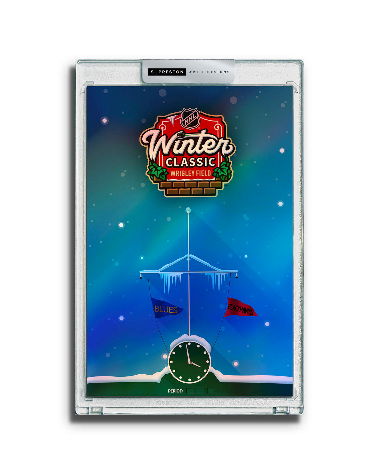 2025 NHL Winter Classic Minimalist Limited Edition Art Slab