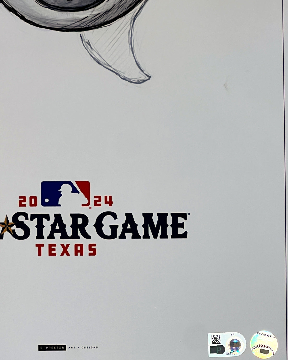 2024 MLB All Star Game Limited Edition Sketch Print - Jackson Merill Autographed  - Authenticated