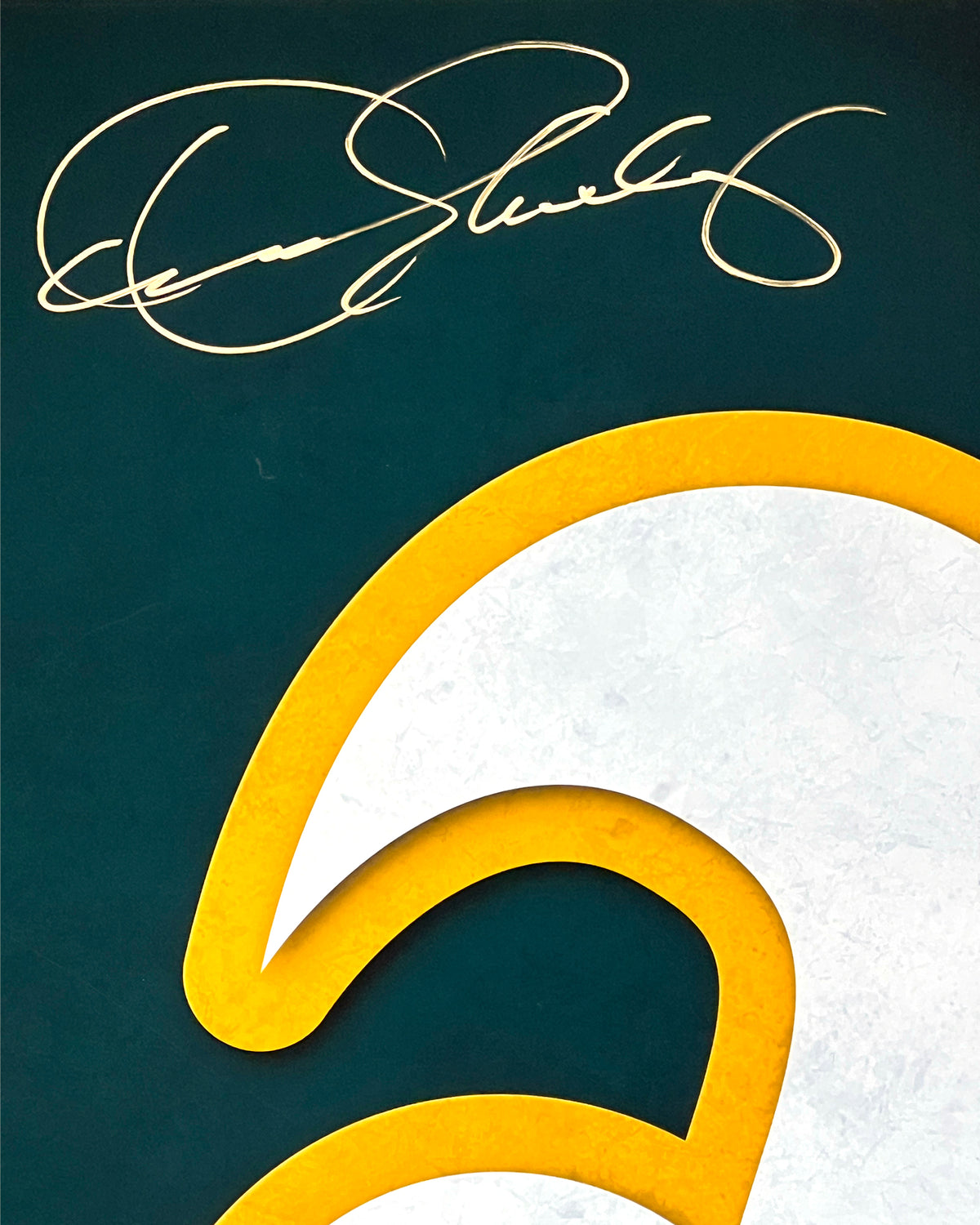 Minimalist Oakland Athletics Logo Print - Dennis Eckersley Autographed - Authenticated