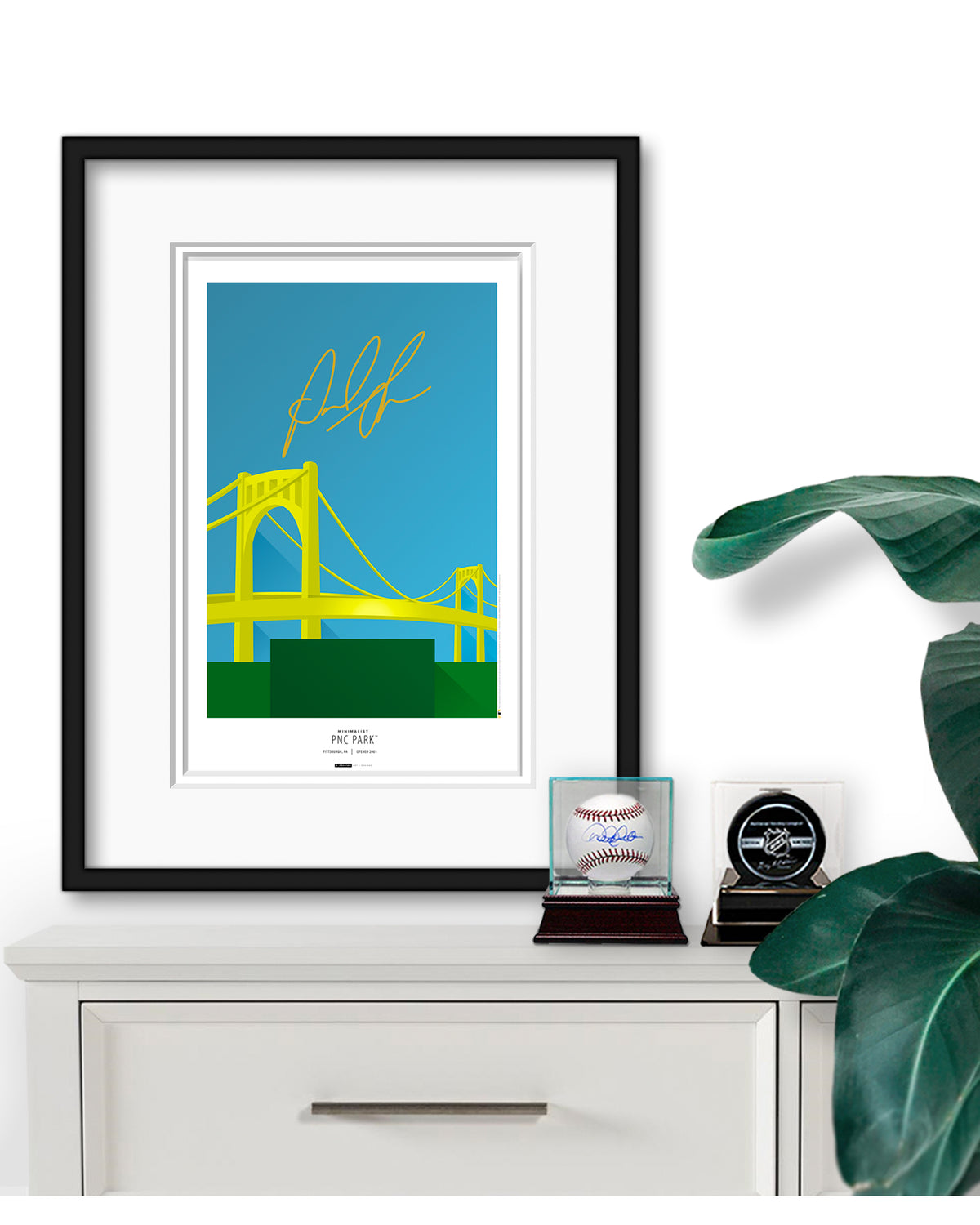 Minimalist PNC Park Poster Print - Paul Skenes Autographed  - Authenticated