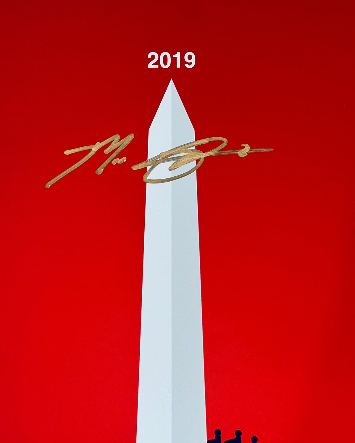 Minimalist 2019 Washington Nationals World Series Print - Max Scherzer Autographed - Authenticated