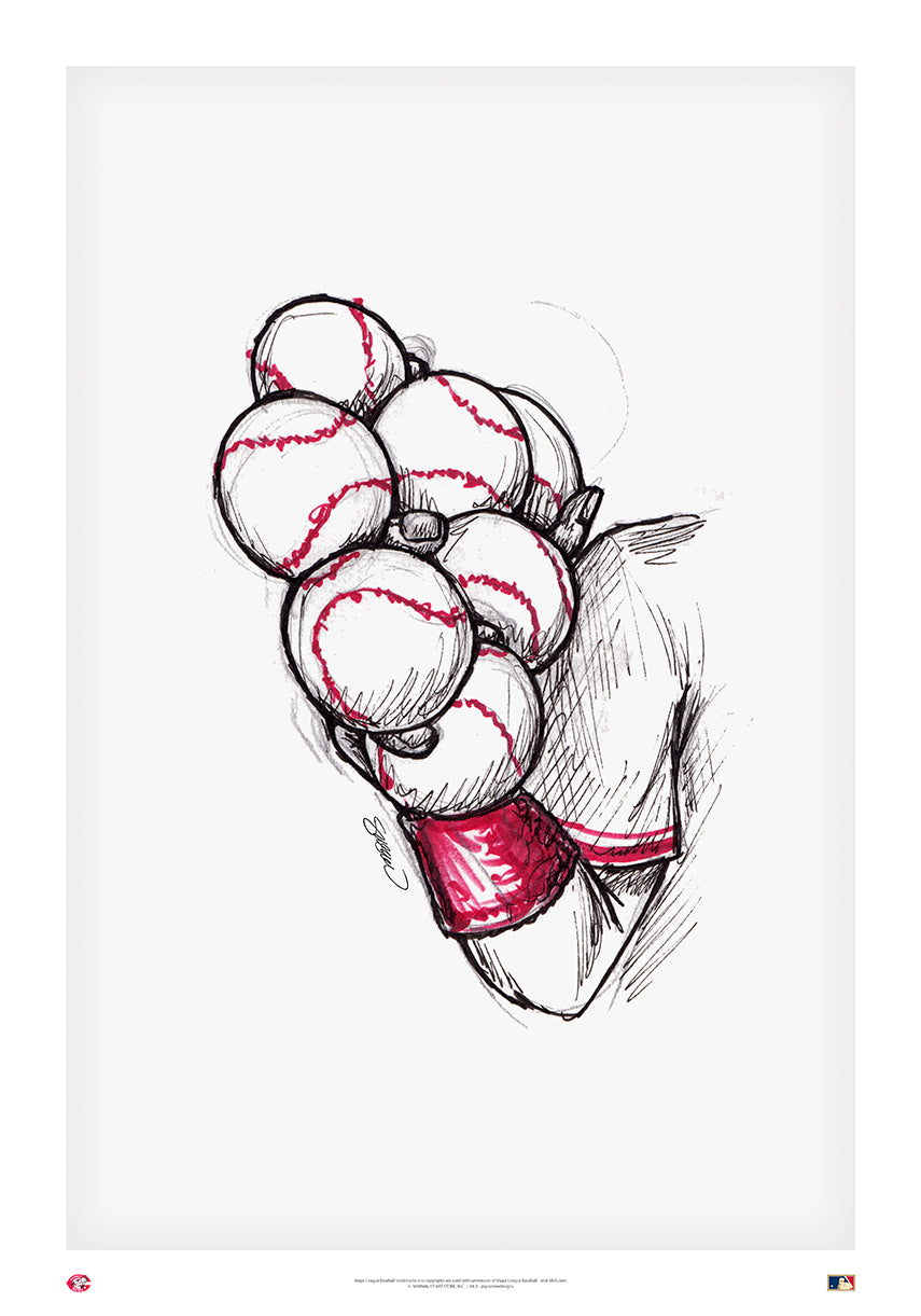 7-Ball Grip Ink Sketch Original Art