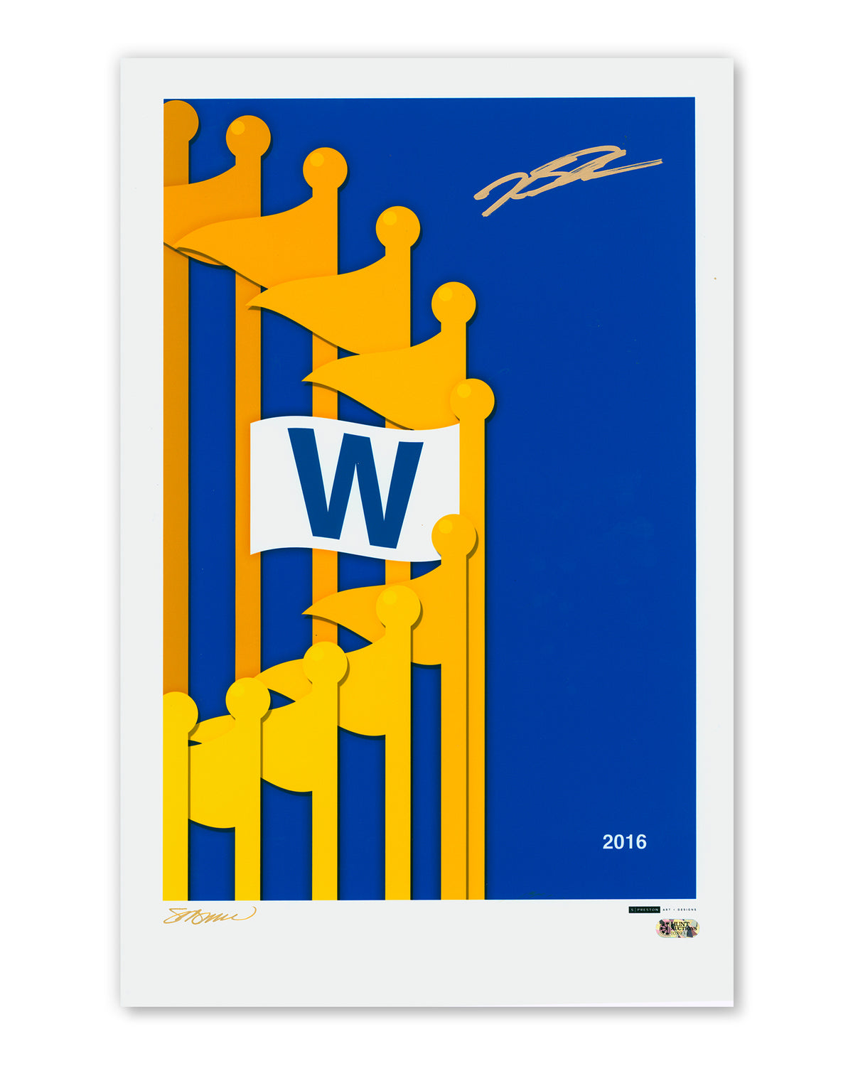 Minimalist 2016 World Champions - Kyle Schwarber Autographed - Poster Print - Authenticated
