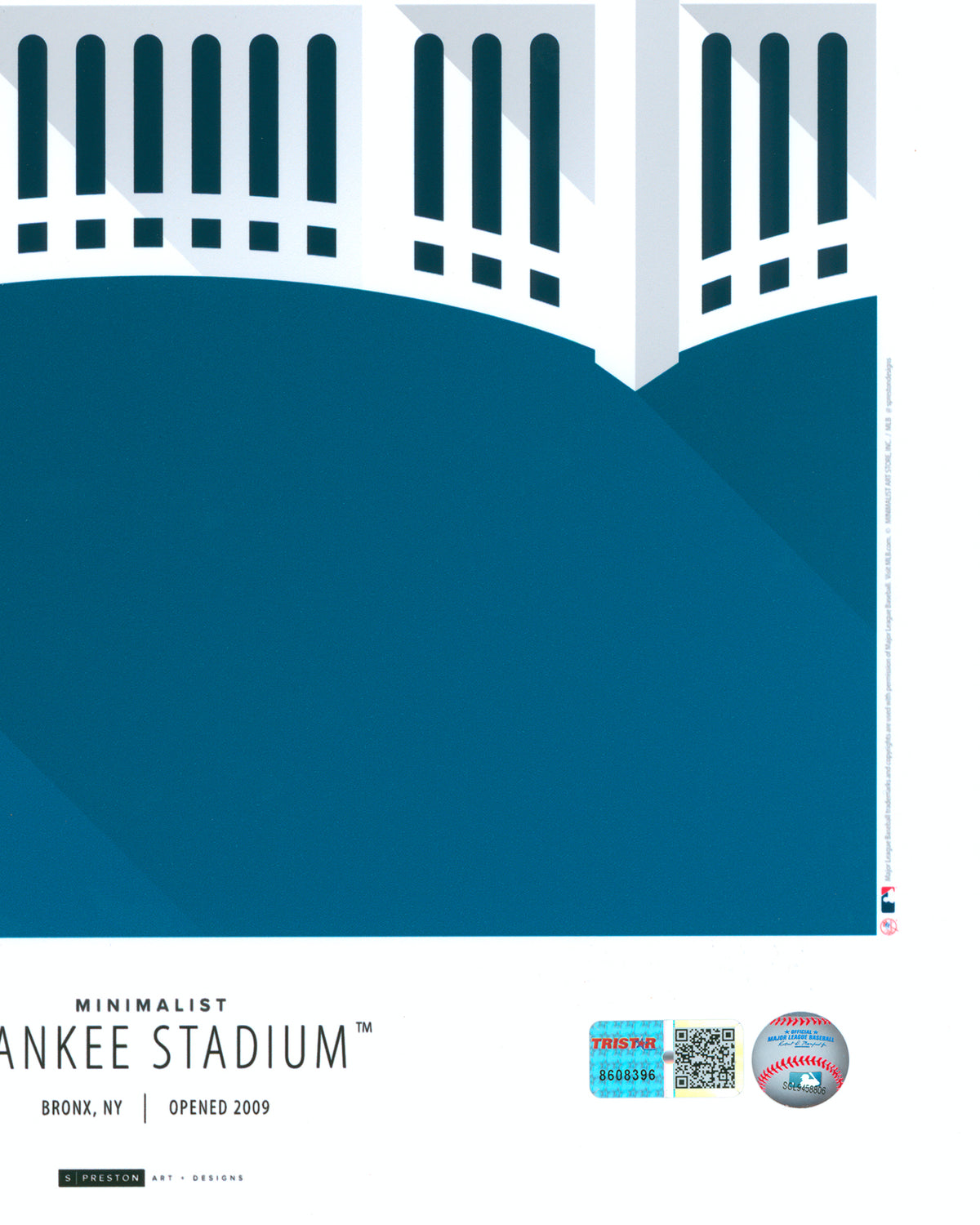 Minimalist Yankee Stadium Print - Goose Gossage Autographed - Authenticated