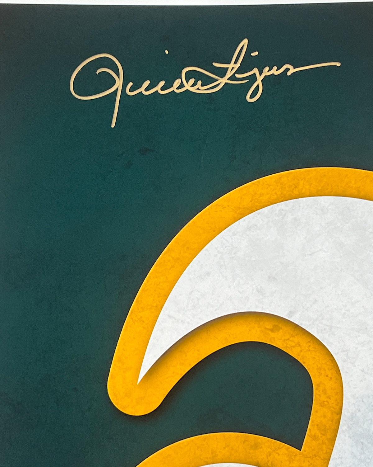 Minimalist Oakland Athletics Logo Rollie Fingers Autographed Signature