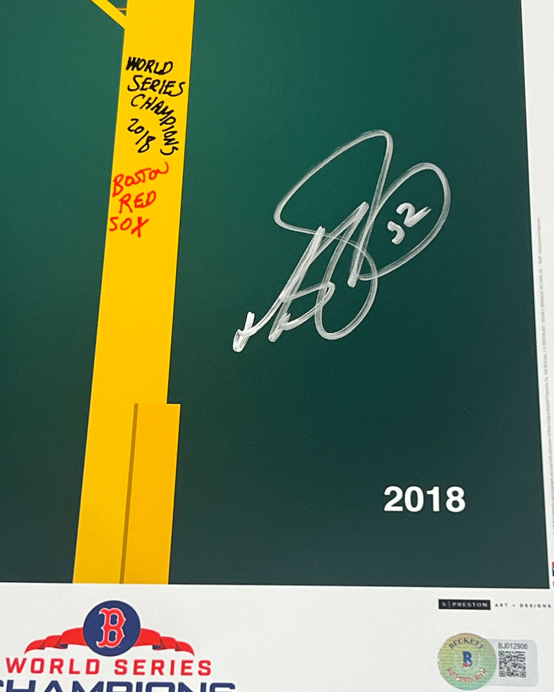 Minimalist 2018 World Series Print Matt Barnes Autographed Signature