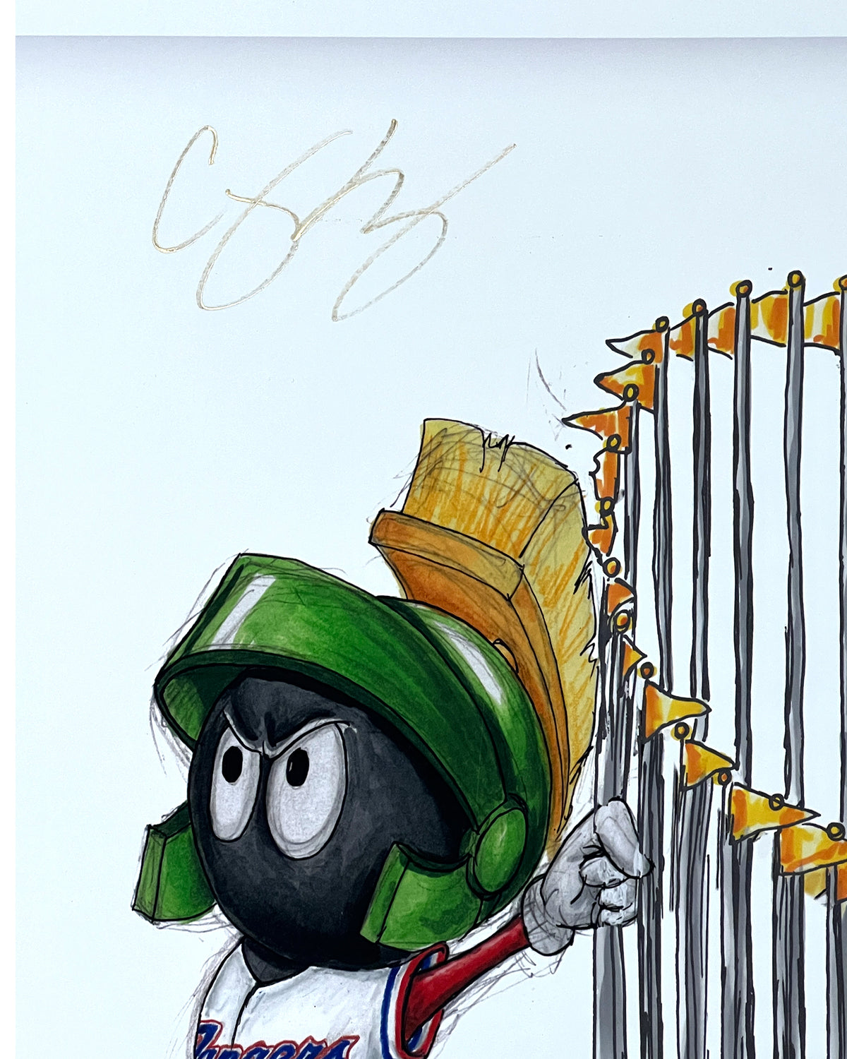 Minimalist World Series 2023 Marvin the Martian Corey Seager Signature Zoom