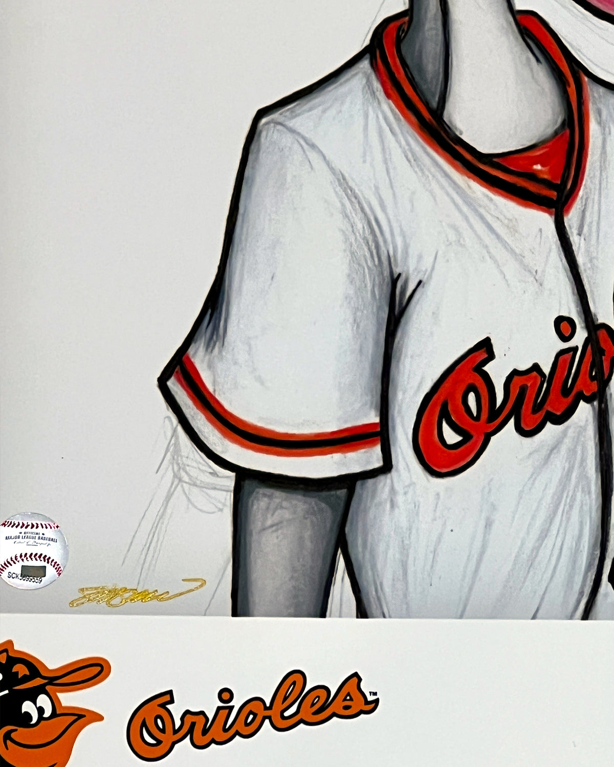 Bubblegum Bugs Bunny Baltimore Orioles Print - Corbin Burnes Autographed