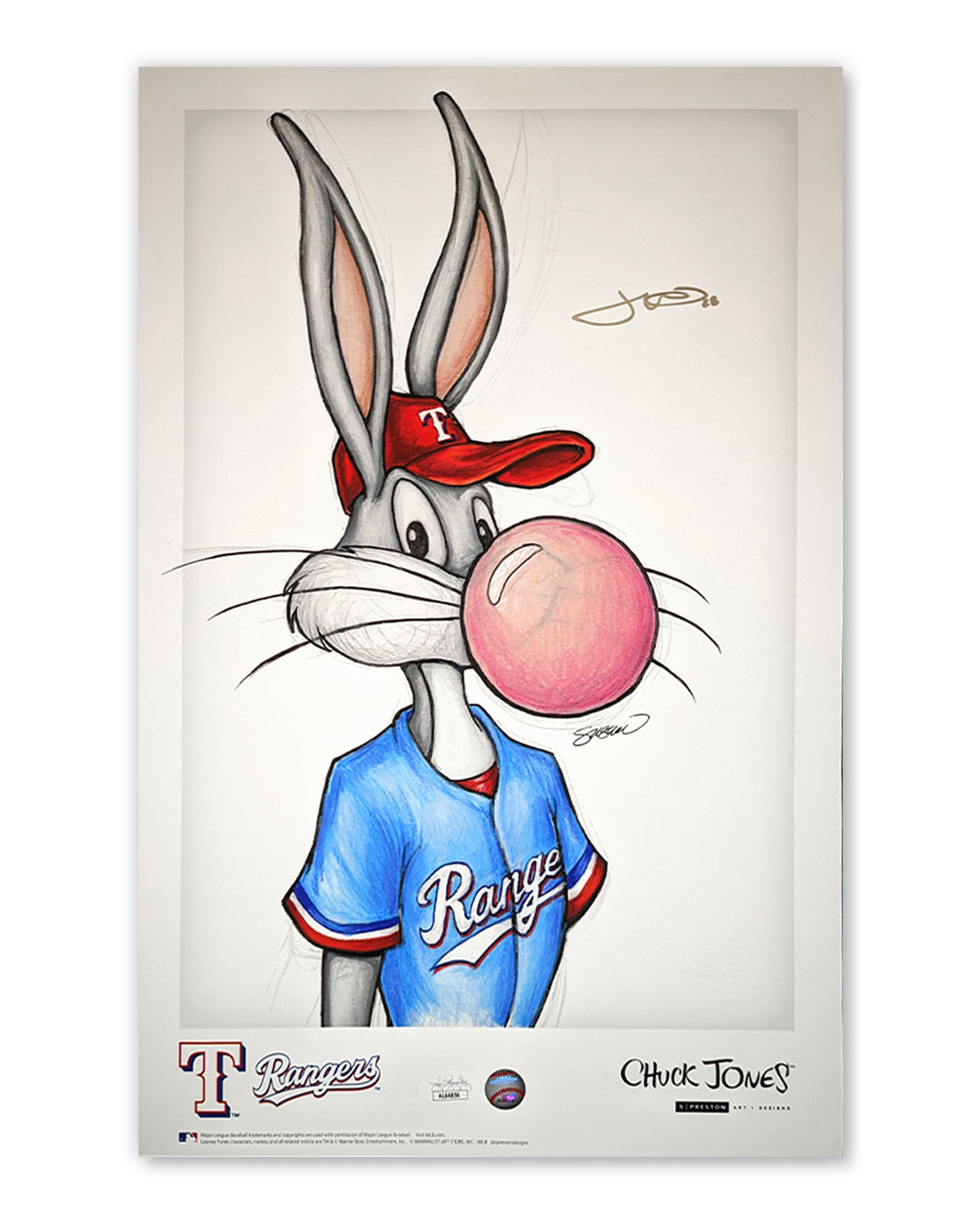 Texas Rangers Bubblegum Bugs Jonah Heim Autographed 