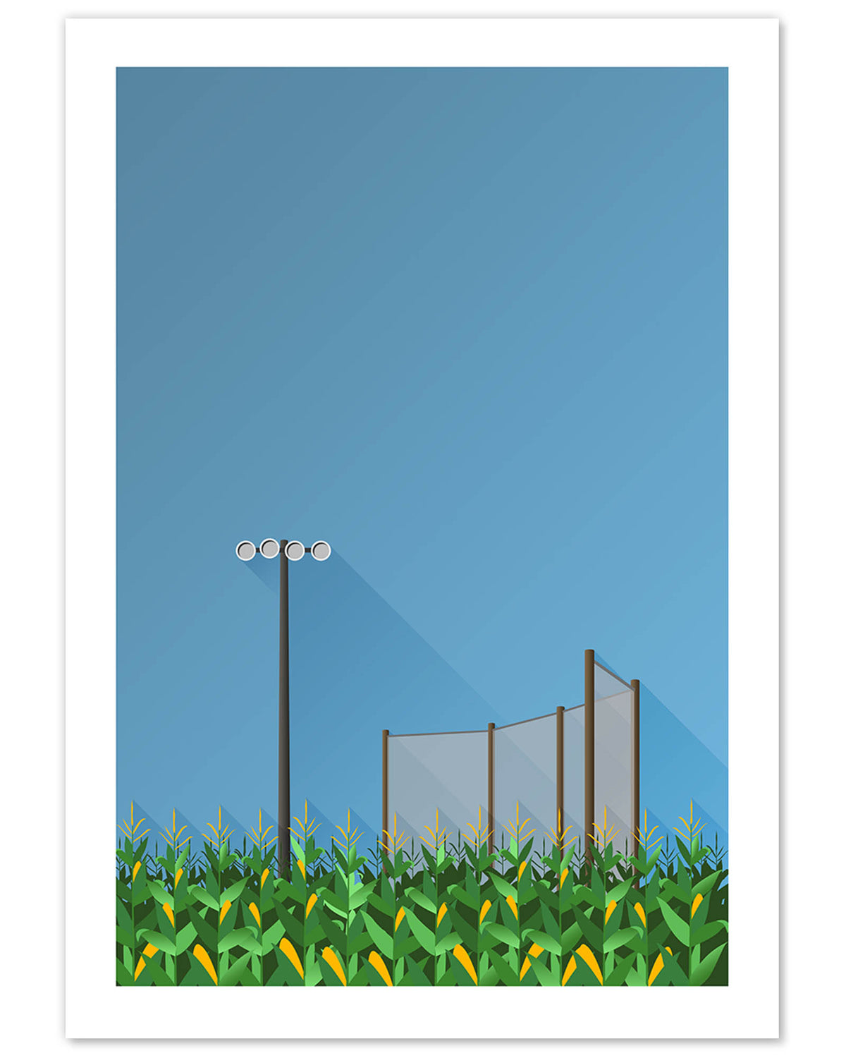 Minimalist Field Of Dreams Ballpark Fine Art Print
