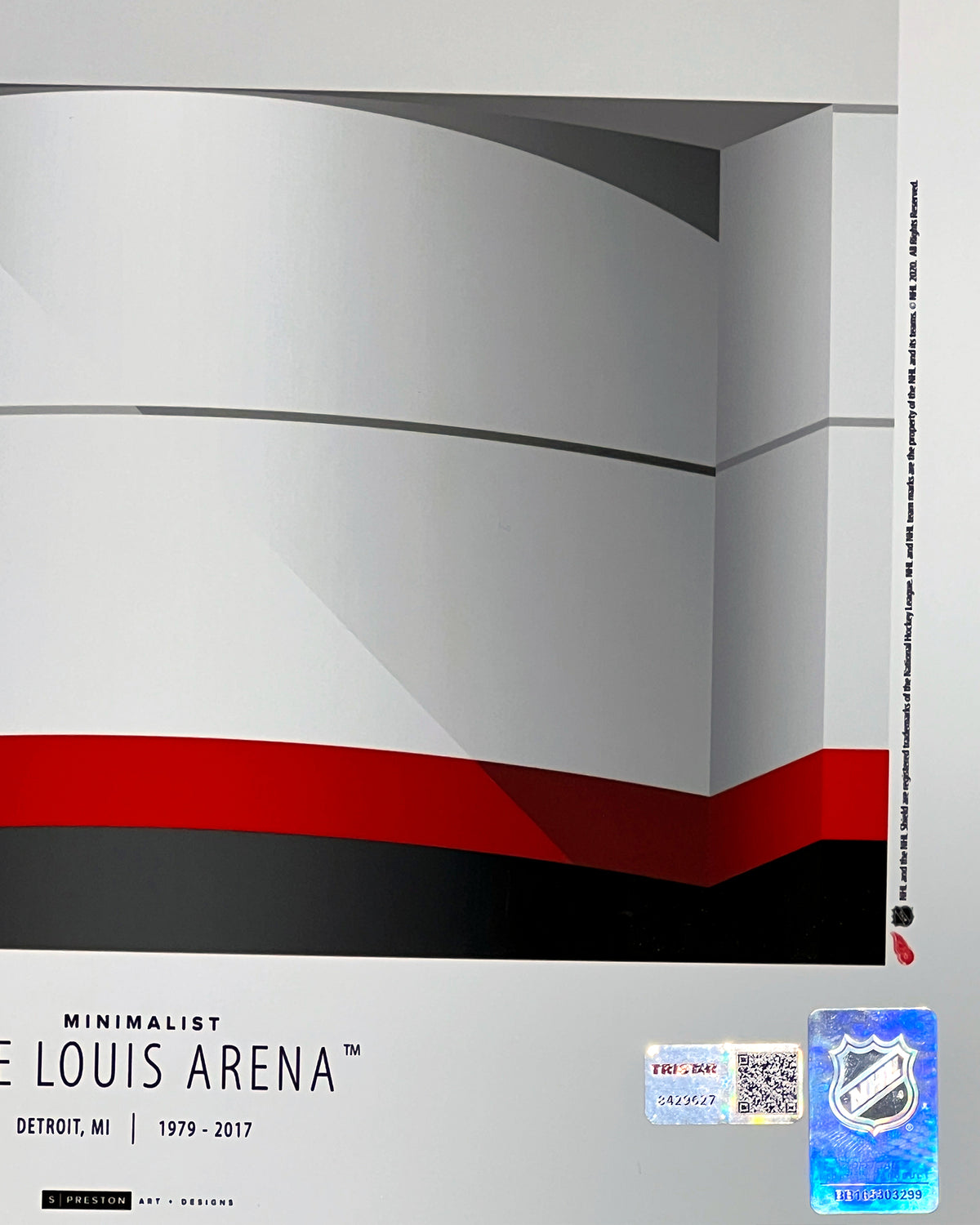 Minimalist Joe Louis Arena Print - Dominik Hasek Autographed - Authenticated