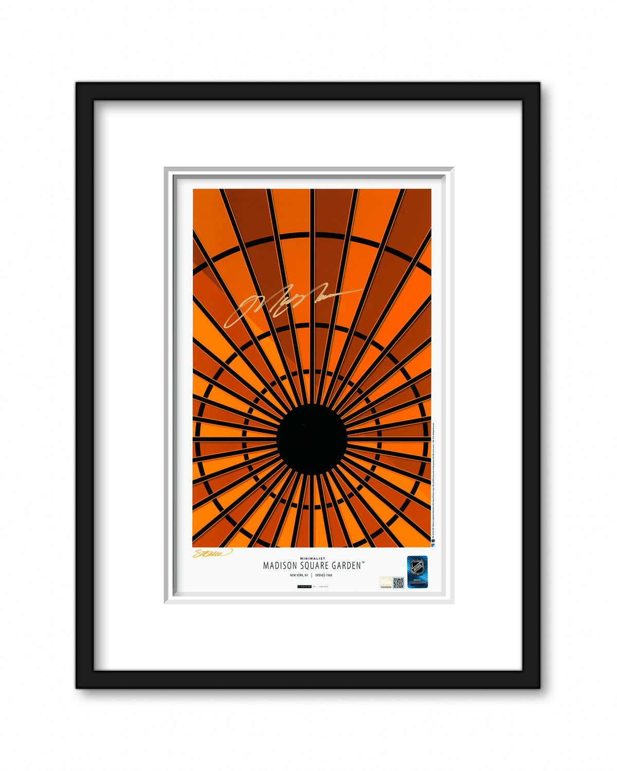 Minimalist Madison Square Garden - Mark Messier Autographed Poster Print - Authenticated