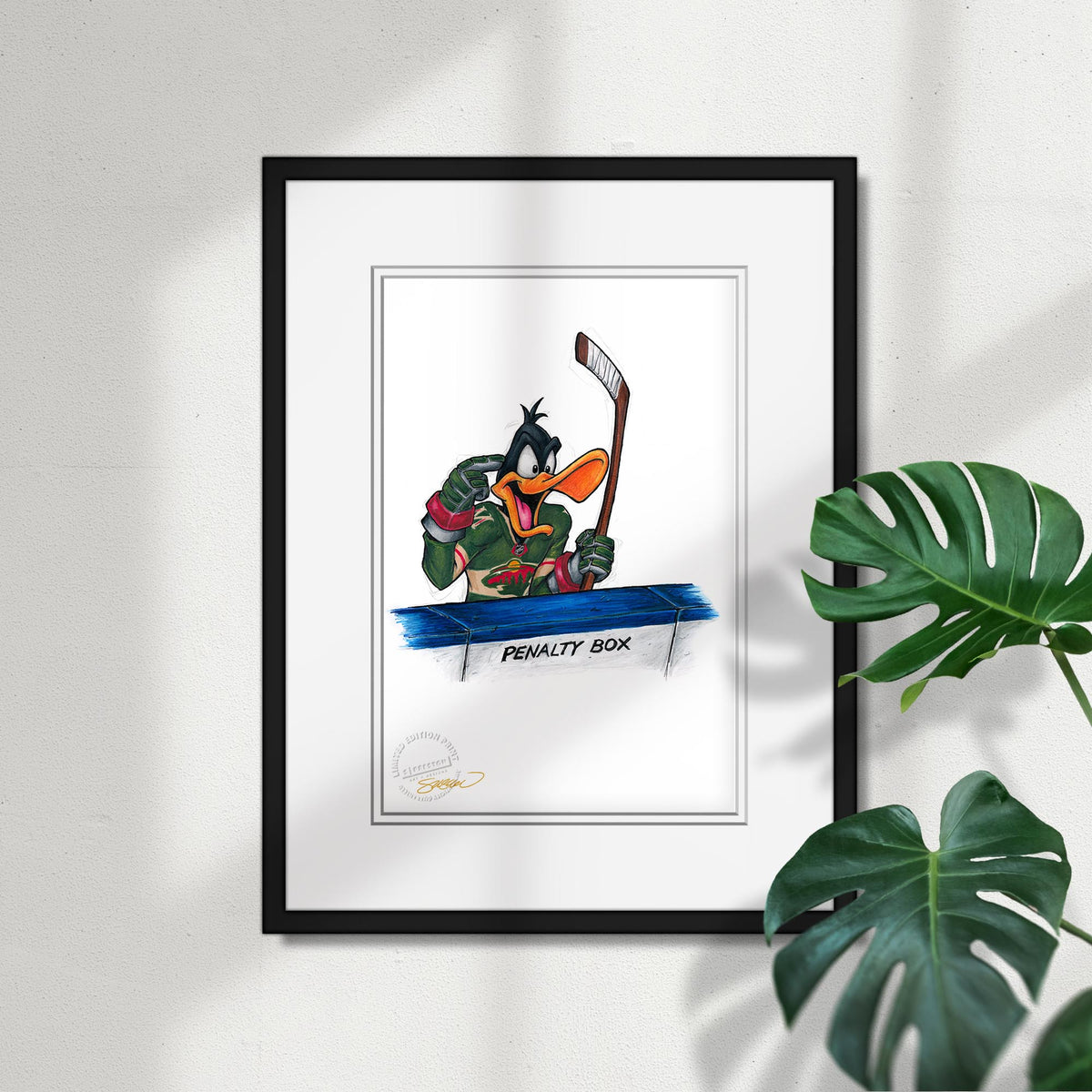 Duck Season Hockey Season x NHL Wild Daffy Duck Limited Edition Fine Art Print