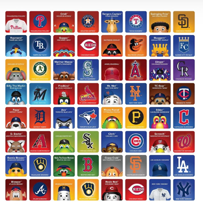 Minimalist MLB Mascot Matching Game