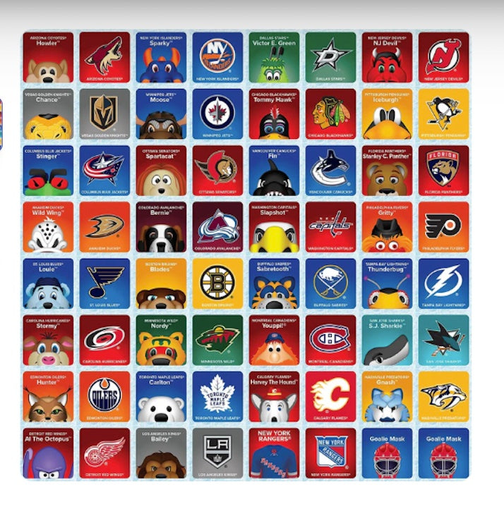 Minimalist NHL Mascot Matching Game