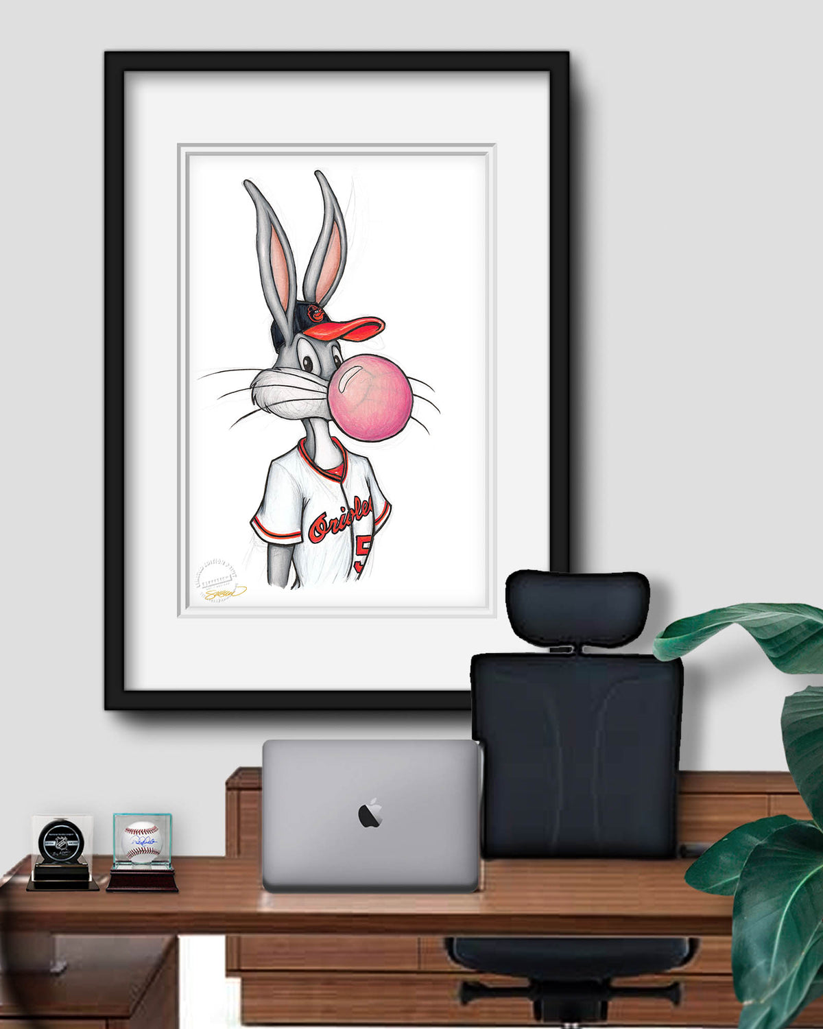 Bubblegum Bugs x MLB Orioles Limited Edition Fine Art Print