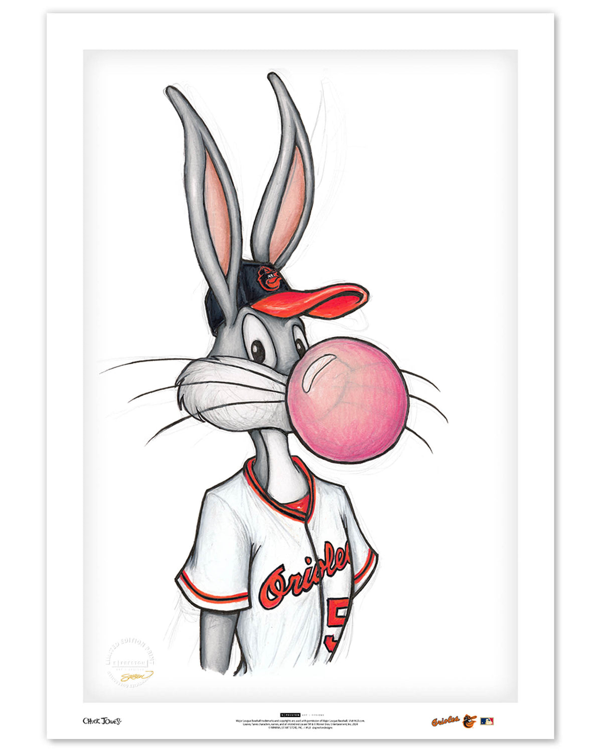 Bubblegum Bugs x MLB Orioles Limited Edition Fine Art Print