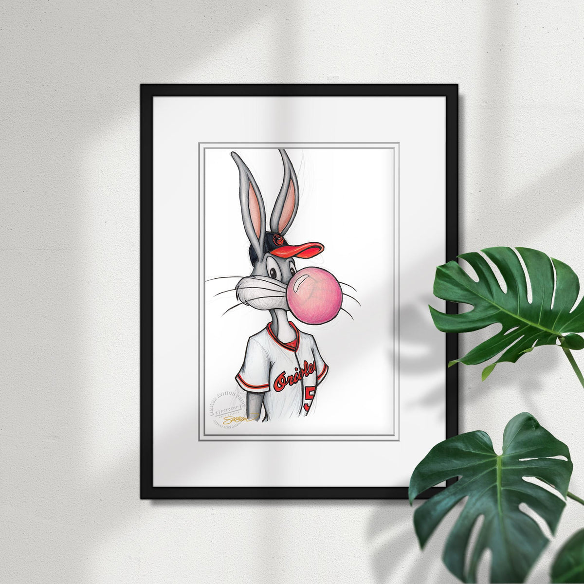 Bubblegum Bugs x MLB Orioles Limited Edition Fine Art Print