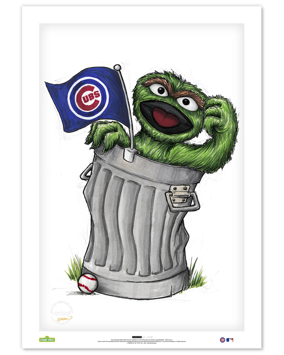 Oscar Rep Your Colours x MLB Cubs Limited Edition Fine Art Print