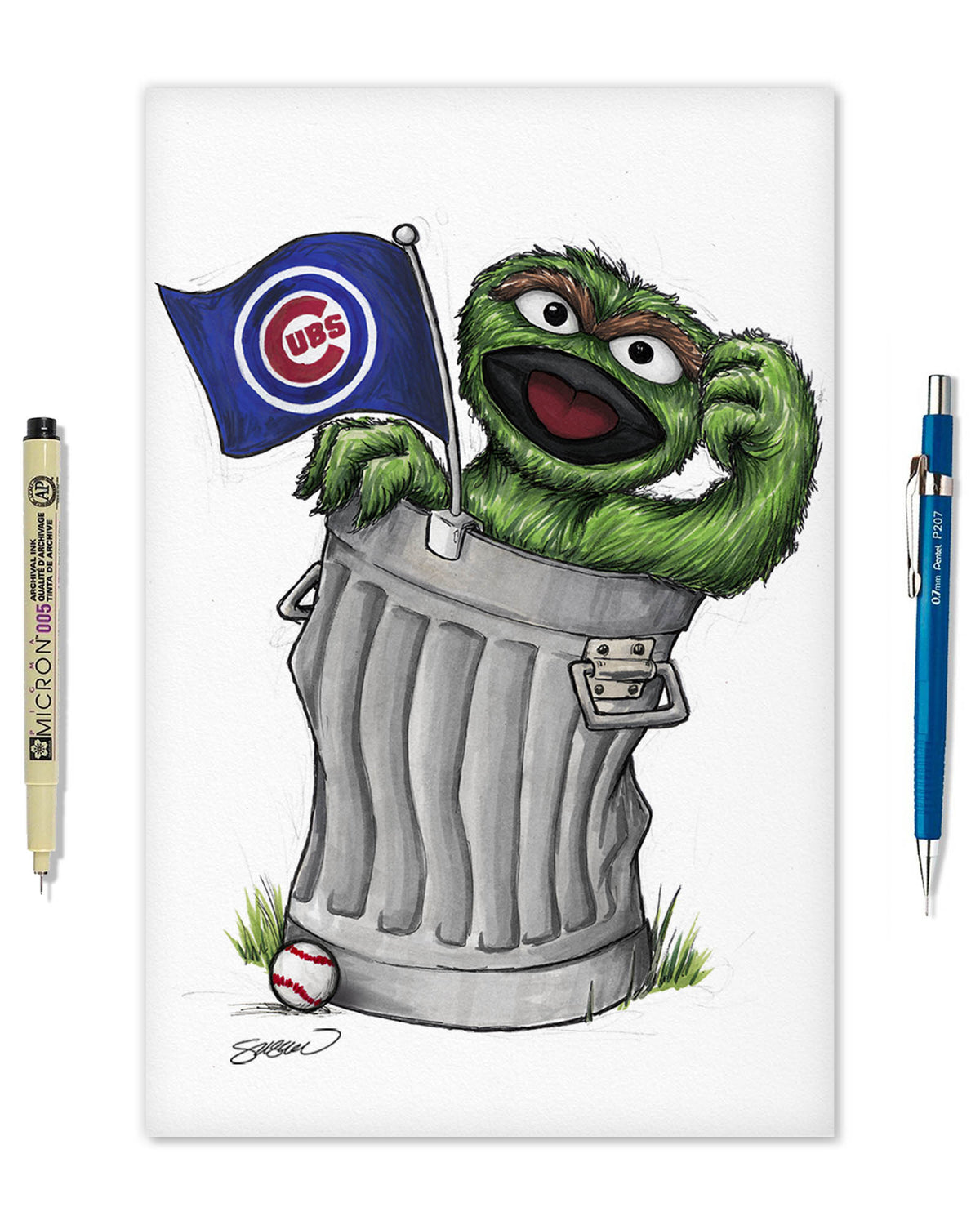 Oscar Rep Your Colours x MLB Cubs Limited Edition Fine Art Print