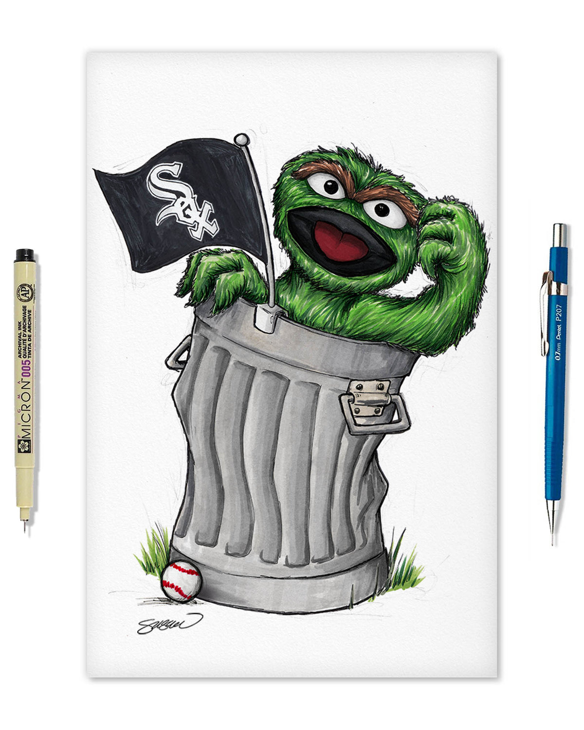 Oscar Rep Your Colours x MLB White Sox Limited Edition Fine Art Print