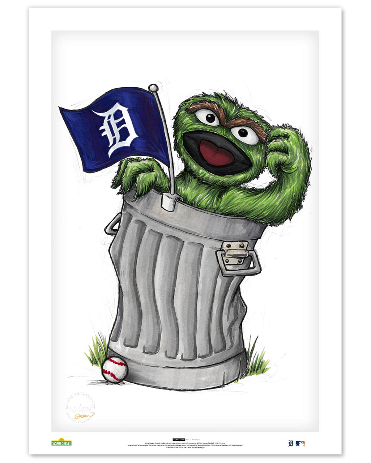 Oscar Rep Your Colours x MLB Tigers Limited Edition Fine Art Print