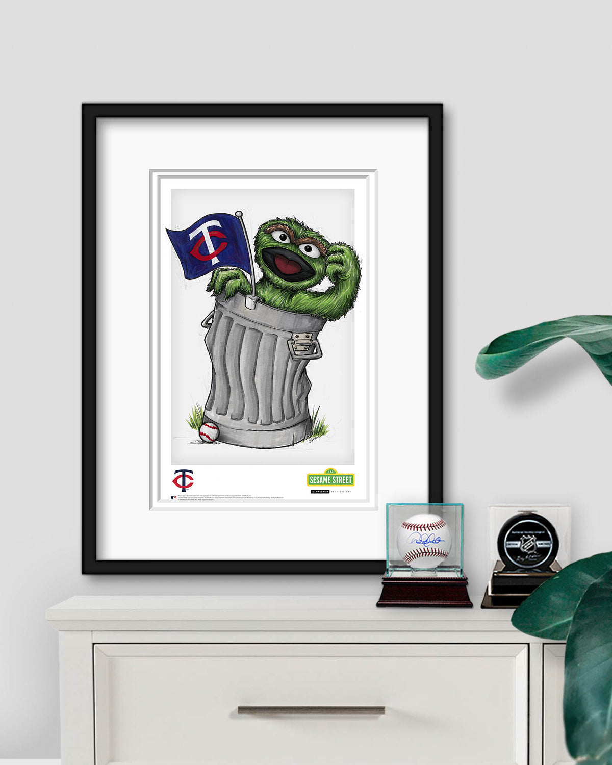 Oscar the Grouch x MLB Twins Poster Print