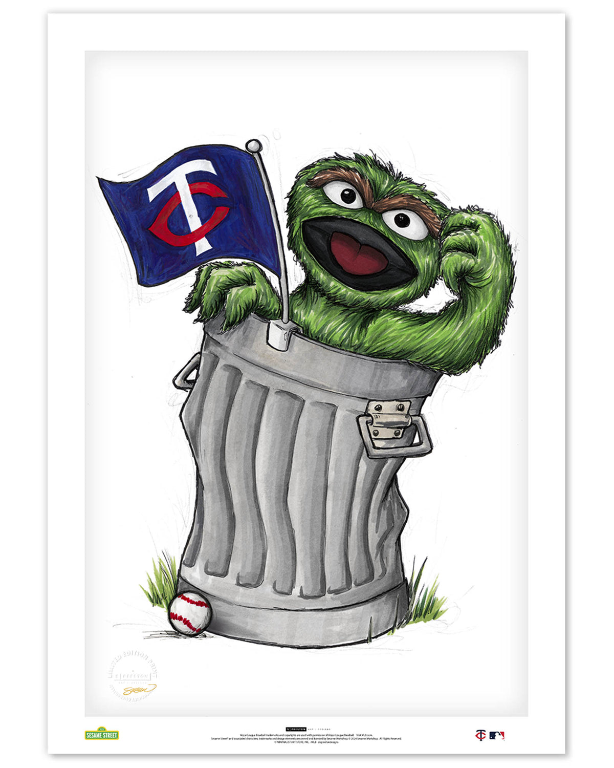 Oscar Rep Your Colours x MLB Twins Limited Edition Fine Art Print