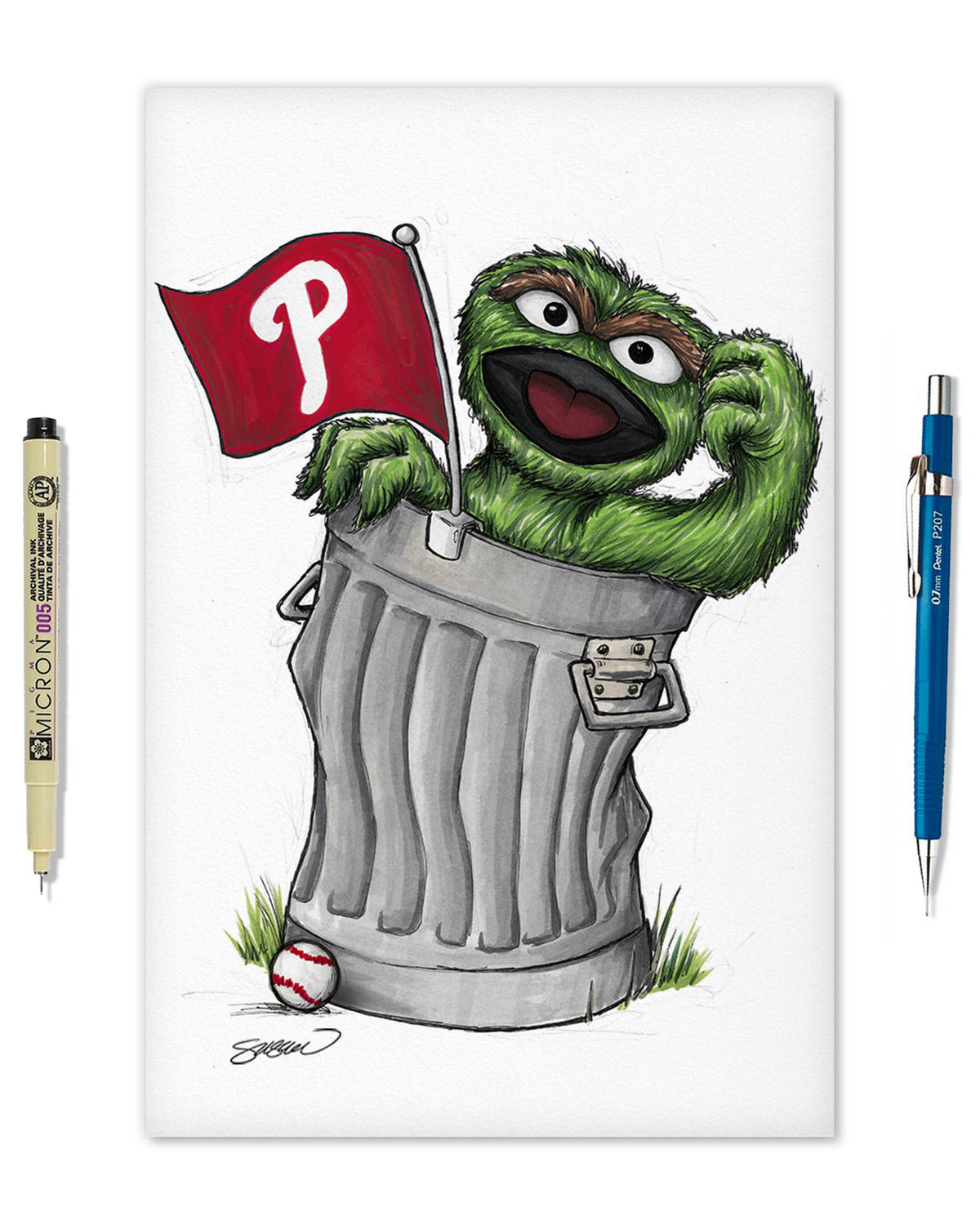 Oscar Rep Your Colours x MLB Phillies Limited Edition Fine Art Print