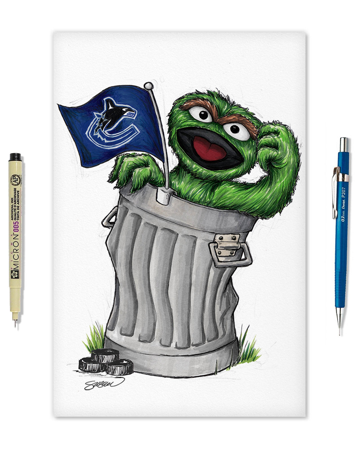 Oscar Rep Your Colours x NHL Canucks Limited Edition Fine Art Print