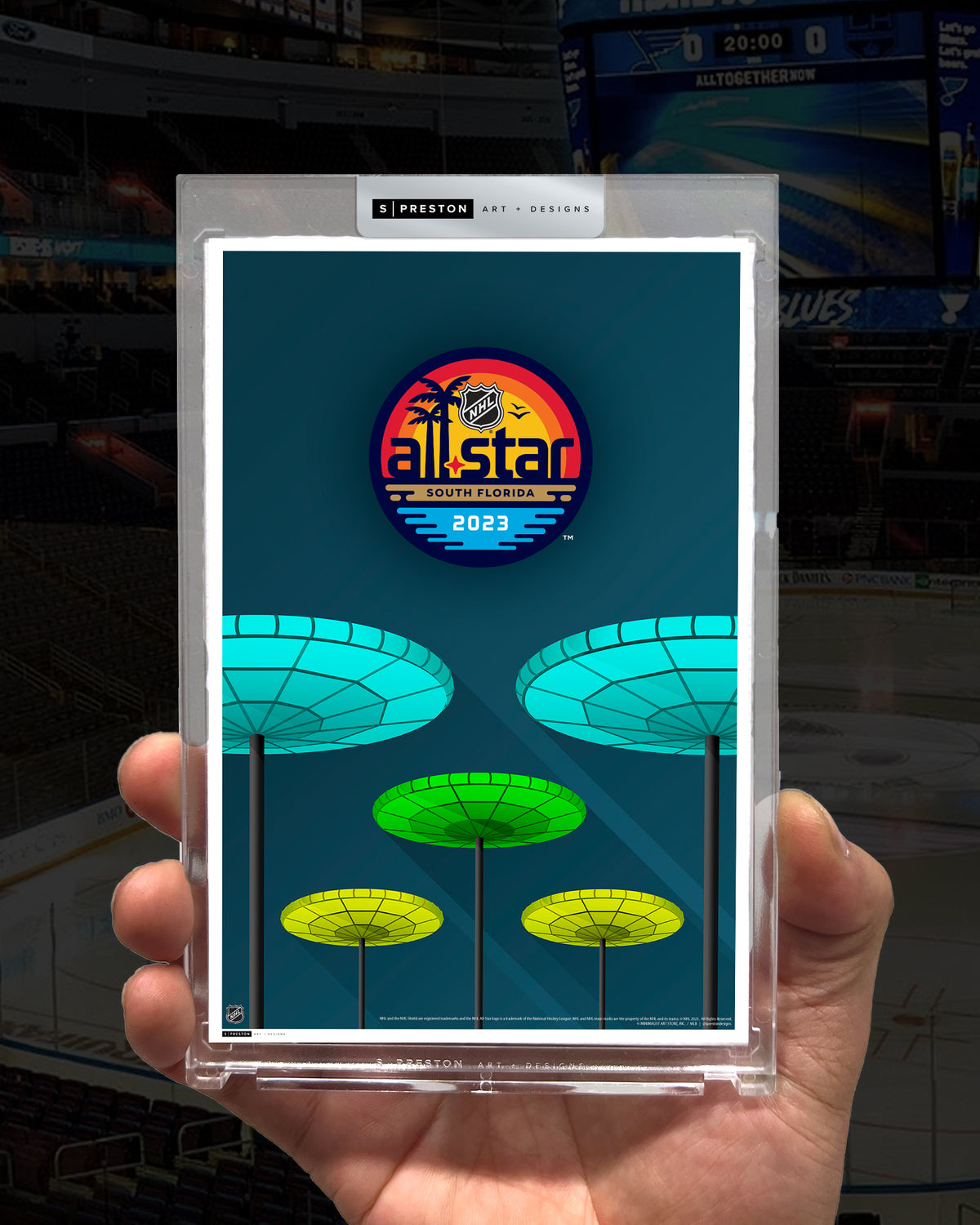 2023 NHL All-Star Game Minimalist FLA Live Arena Limited Edition Art Card Slab