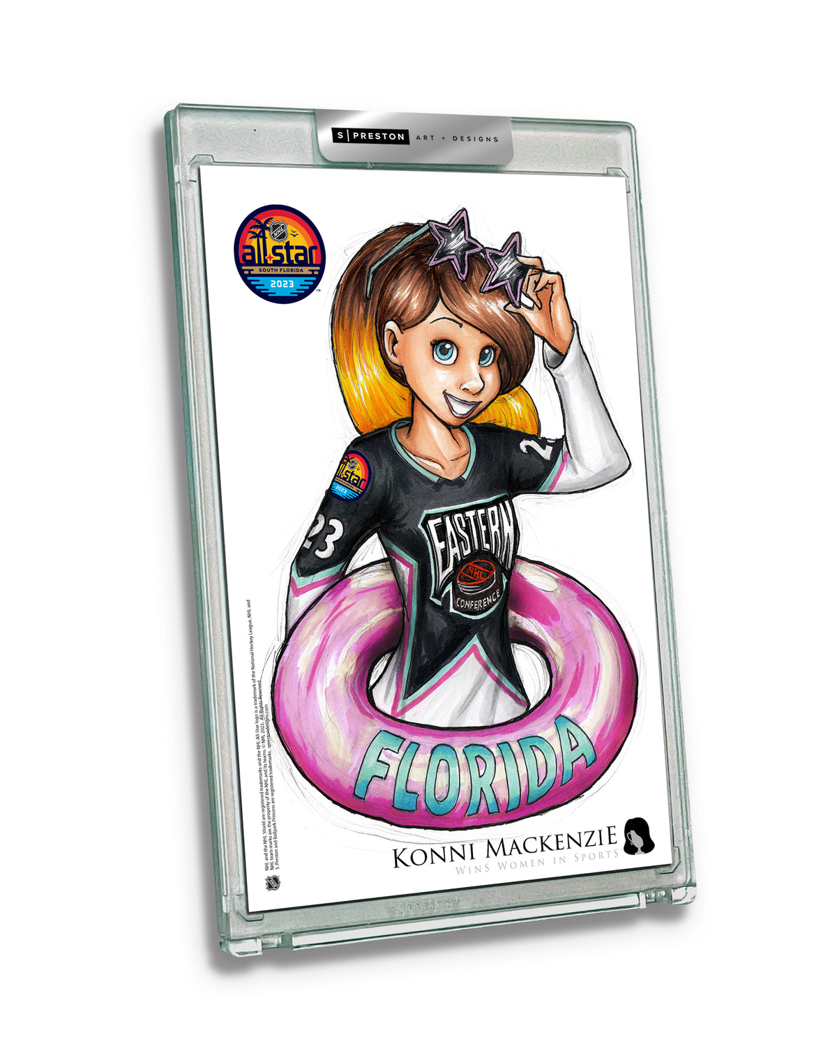 WinS® NHL Konni Mackenzie 2023 All-Star Game Jersey Limited Edition Art Card Slab