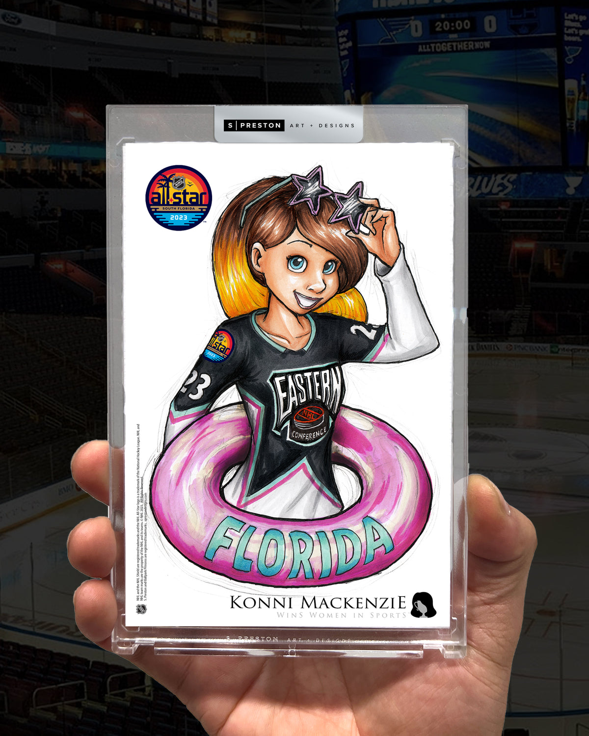 WinS® NHL Konni Mackenzie 2023 All-Star Game Jersey Limited Edition Art Card Slab