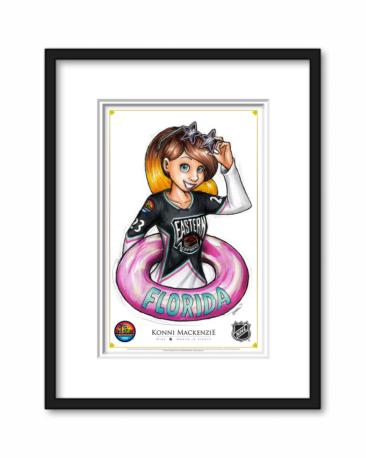 WinS® NHL Konni Mackenzie 2023 All-Star Game Jersey Poster Print