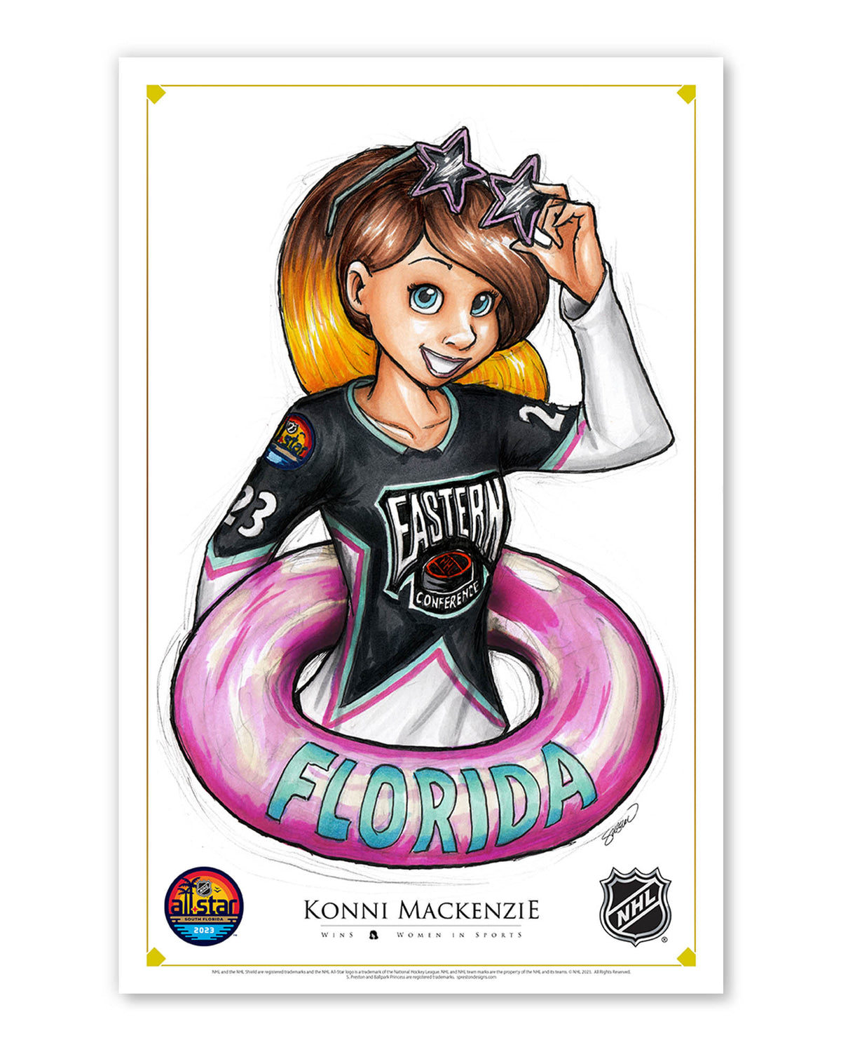 WinS® NHL Konni Mackenzie 2023 All-Star Game Jersey Poster Print