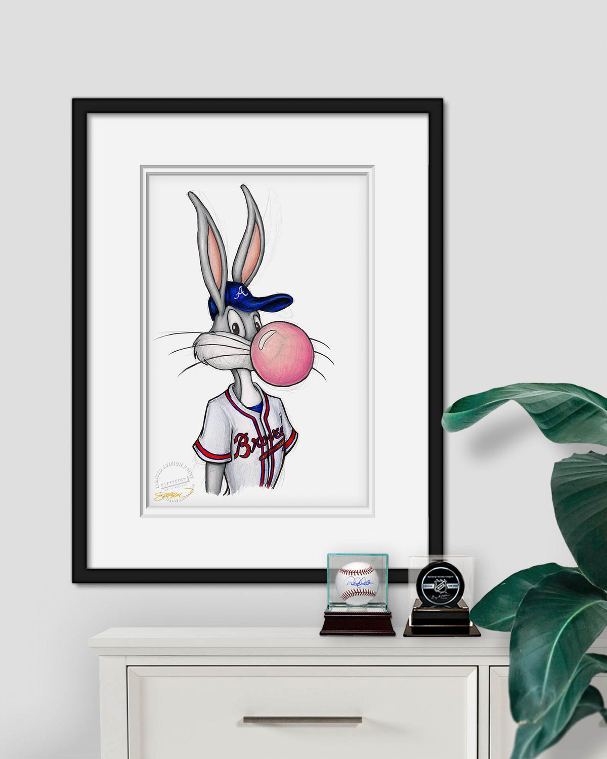 Bubblegum Bugs x MLB Braves Limited Edition Fine Art Print