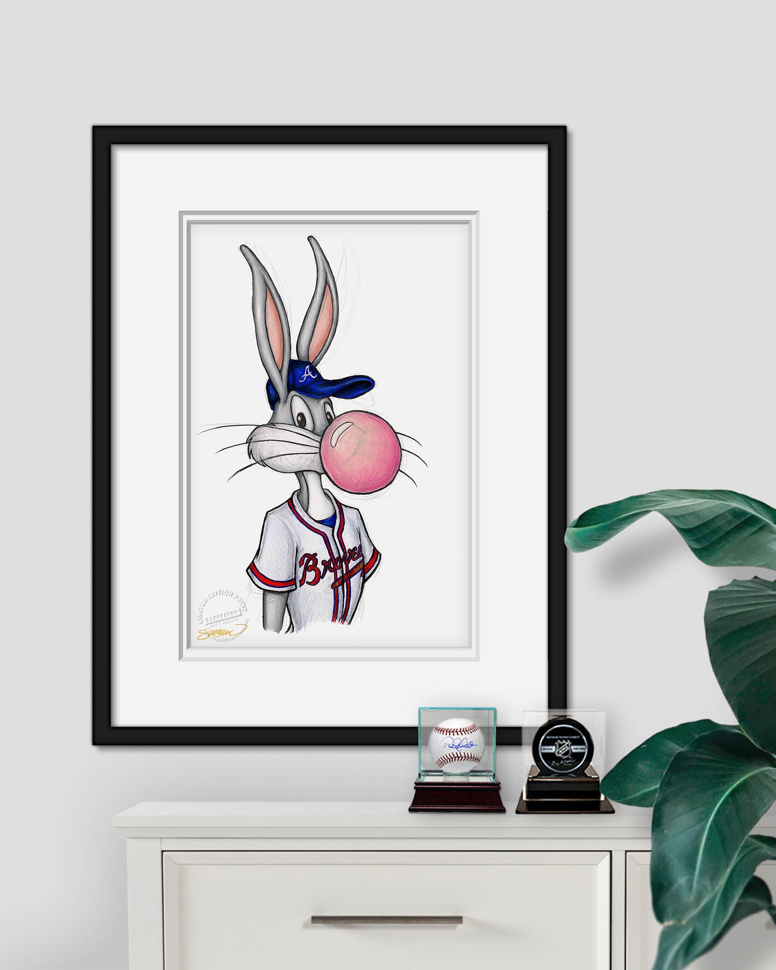 Atlanta Braves Looney Tunes Bugs Bunny Navy Baseball Jersey -   Worldwide Shipping